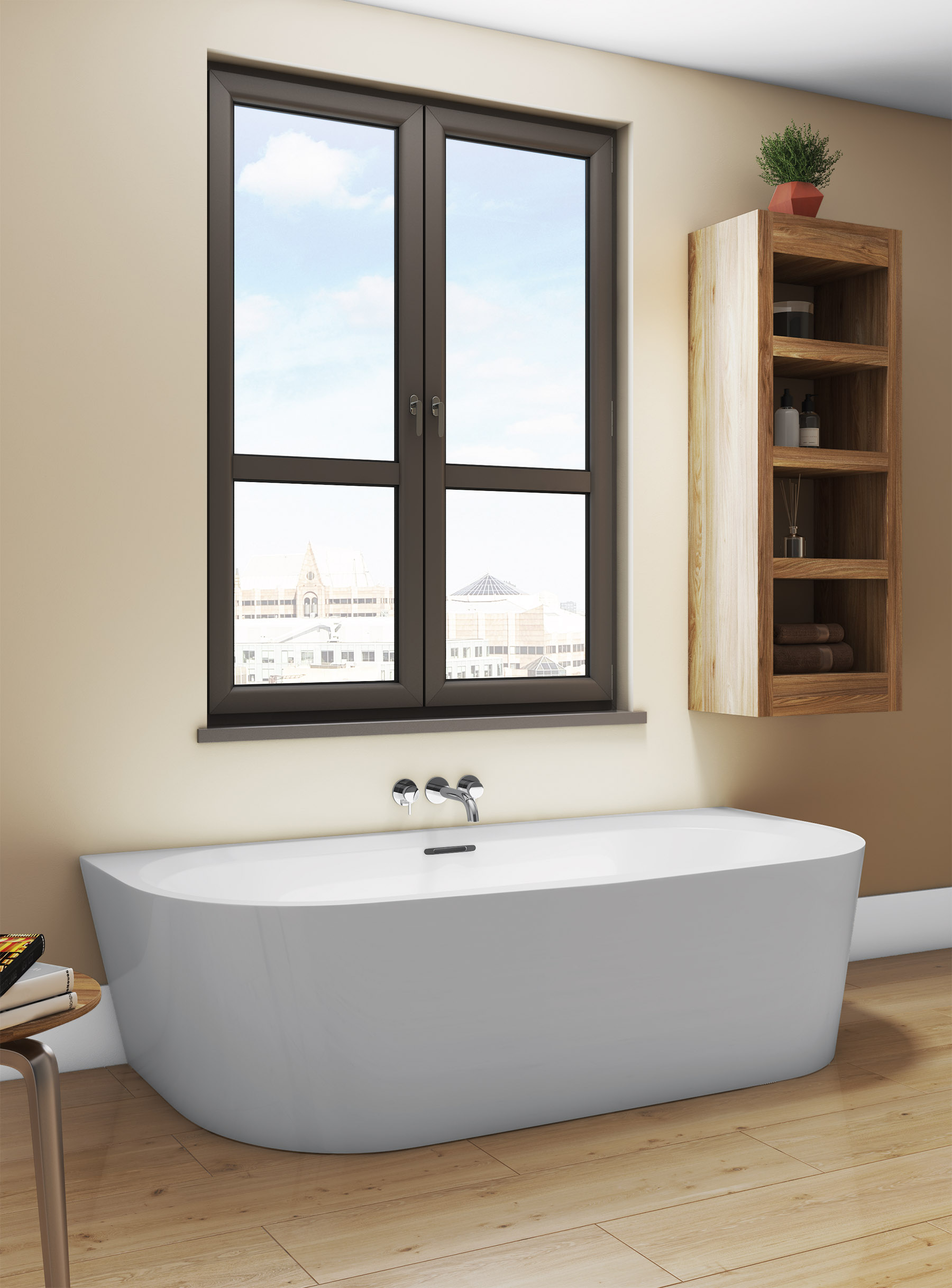 The Balta Modern Curved Back To Wall Double Ended Bath from VIP Bathrooms - from only 749.99 GBP!